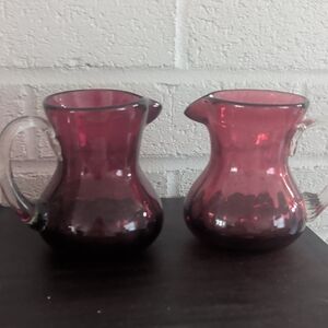Cranberry Glass Set